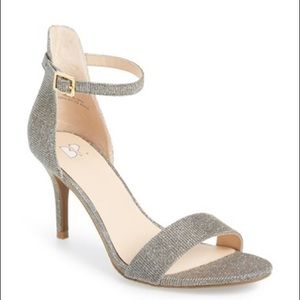 BP Pewter Dress Sandal Heels